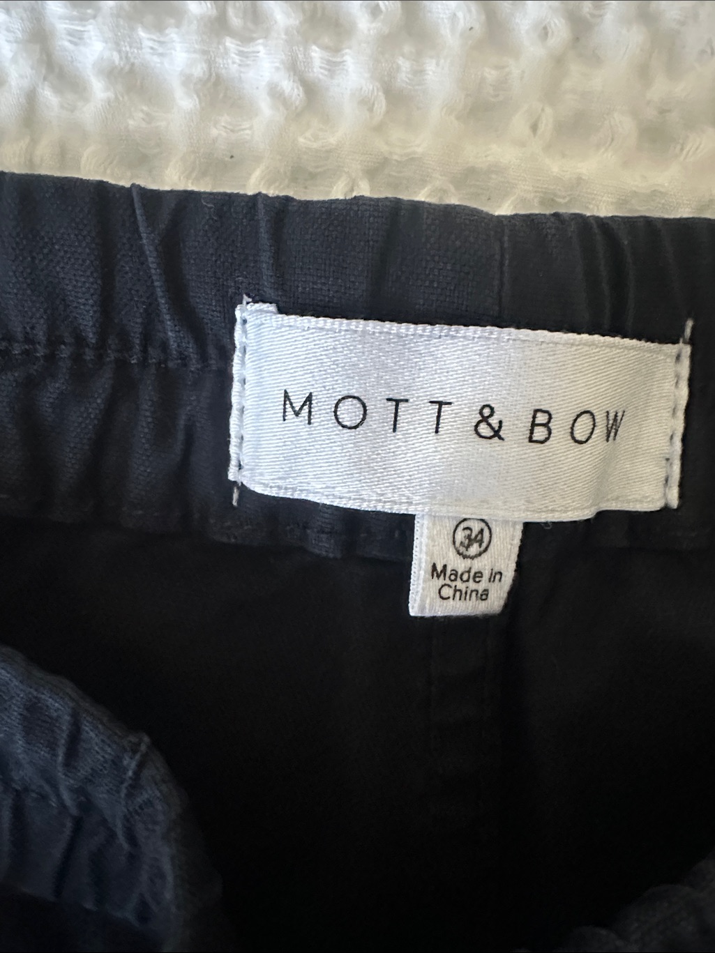 Men's Mott & Bow Navy Leisure Pant, Size 34, Nwot — image 3 of 4